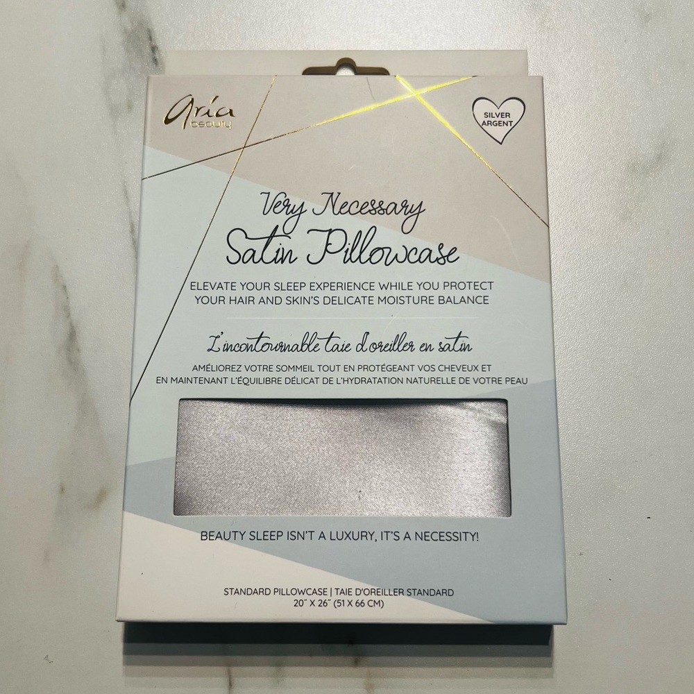 Aria Beauty Silver Pillowcase